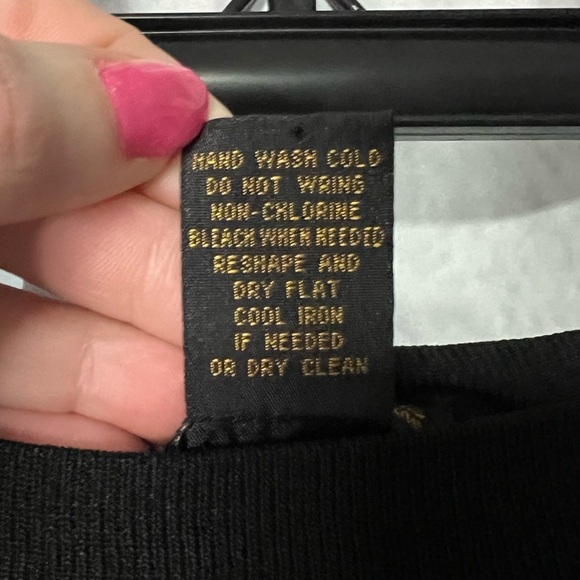 Grace Dane Lewis Petites Vintage Black Skirt with Blue Trim & Elastic Waist - PL - Picture 5 of 7